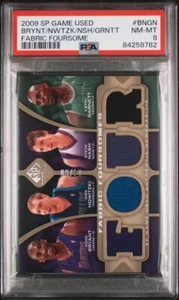 2009 SP Game Used Fabric Foursomes KOBE DIRK NASH GARNETT /50 PSA 8 #BNGN 4 HOF - Picture 1 of 2
