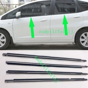 4x For Honda Fit Jazz 2009-2013 Left Right Door Window Strip Sealant Trim Silver - Bild 1 von 1