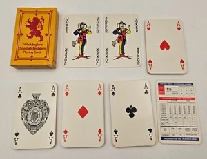 Tarjetas de juego Waddingtons emblema escocés de colección amarillas y rojas completas - Imagen 1 de 6