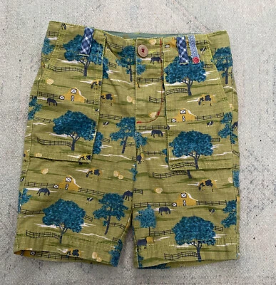 Matilda Jane by Joanna Gaines Boys Sz 4 Shorts Farm Barn Ranch Theme Horses - Image 1 of 4