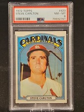 1972 Topps #420 Steve Carlton HOF St. Louis Cardinals PSA 8 NM-MT Looks Great!
