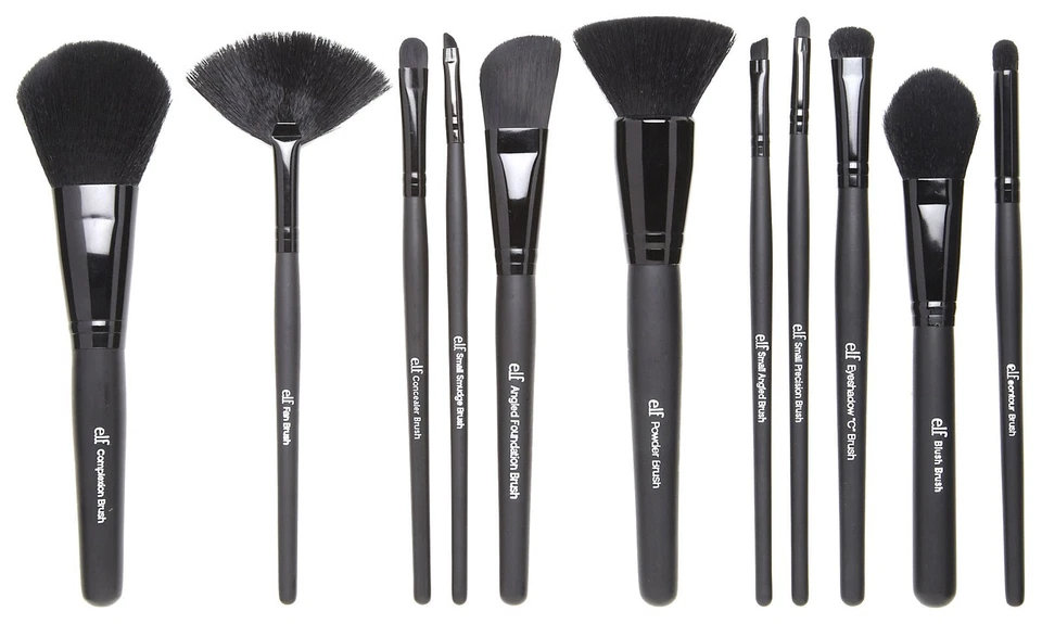 ELF STUDIO Gesichtsbürste Pulver Rouge Bronzer Foundation Stipple Fan Kabuki e.l.f.