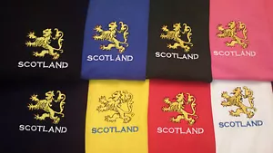 RAMPANT LION DESIGN EMBROIDERED ONTO A POLO SHIRT SCOTLAND SCOTTISH SCOTS - Picture 1 of 1