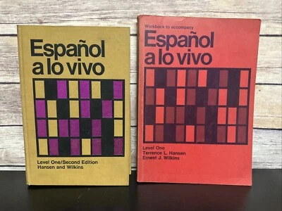 Vintage Espanol A Lo Vivo Level 1 Book And Workbook Spanish Learning Curriculum - Image 1 of 4