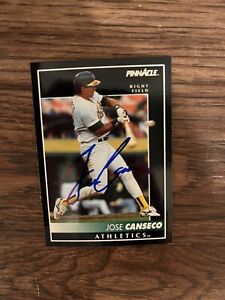 1992 Pinnacle Jose Canseco Auto Autograph Oakland A's
