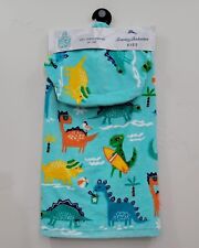 Tommy Bahama NWT 24"×48" Kids Hooded Beach Towel Poncho Surfing Dinosaurs