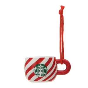 Starbucks Holiday 2024 Ornamento Taza Bastón de Caramelo Navidad Mini Taza 6.5x4.6x3.5cm - Imagen 1 de 4