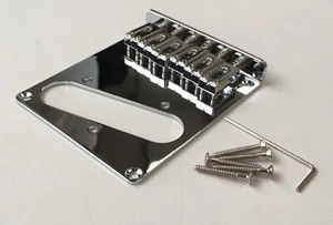 Telecaster LINKE Hand 6 Sattel moderne Telebrücke: Chrom - Bild 1 von 4