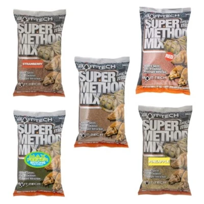 Bait Tech Super Method Mix - Natural, Max, Pineapple, Red Or Strawberry-2kg Bags - Image 1 of 4