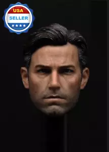 Ben Affleck Batman Bruce Wayne Head esculpida 2.0 para figura MUSCULOSA de 12 - Imagen 1 de 3