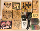 Mixed LOT - Stampin' Up! Stampin' Around! Color Box, Wood Mounted Rubber Stamps