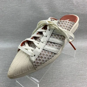 Adidas Mules Beyonce Ivy Park Ivytopia Creme Pointy Toe Lace Up Flats Size 7.5 - Picture 1 of 13