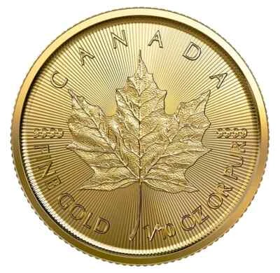 🇨🇦 2023 1/10 oz. Pure Gold Coin - Treasured Gold Maple Leaf Canada - Image 1 of 4