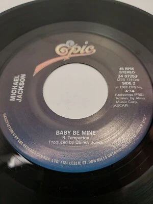 Michael Jackson - Baby Be Mine/I Just Cant Stop Loving You Epic Records 1987 Foto 1 de 4