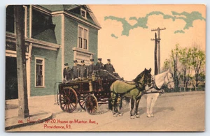 Providence RI Rhode Island - Hose Company #20 - Postcard -  c1910 - Picture 1 of 2