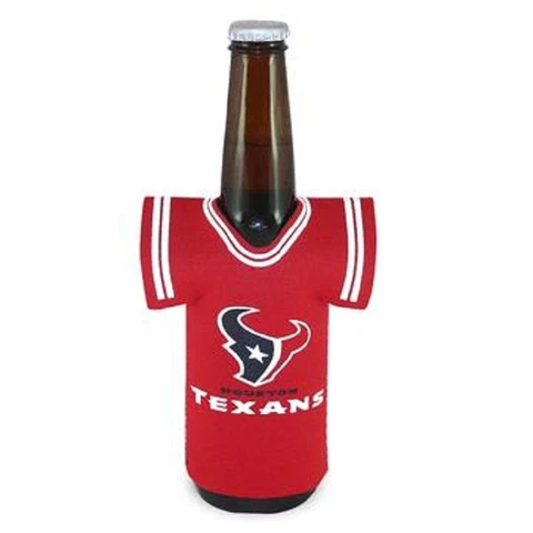 Houston Texans Jersey Bottle Cooler, NFL Coozie Koozie Coolie Cover