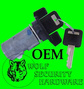 GMC Chevy Jeep OEM Ignition Key Switch Lock Cylinder Black 2 GM Logo Keys - Picture 1 of 2