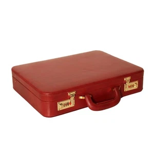 Premium Leather Briefcase for Men Leather Attache Briefcase for Doctors Handbag - Picture 1 of 21