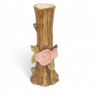 Vintage Hummelwerk Dogwood Victorian Garden Pottery Bud Vase Tree Flowers Japan - Picture 1 of 7
