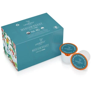 Lifeboost Medium Roast Low Acid Coffee K Cups - Single Origin Mold Free Non-Gmo - Picture 1 of 12