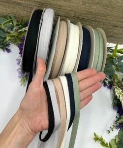 1cm algodón espina de arenque cinta sarga correa delantal correas cordón corbata 5m 10m - Imagen 1 de 7