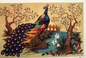 Printed needlepoint Tapestry 60x80 Cm Gobelin L Peacock Canvas Only - Picture 1 of 6