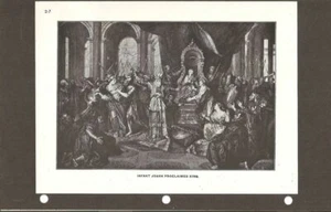Vintage Biblical Image of Infant Joash Proclaimed King 2-7 - 1970 - Imagen 1 de 1