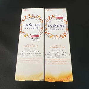NEW 2PK LUMENE Valo Nordic-C Bright Eyes All-in-One Eye Treatment Vitamin C .5oz - Picture 1 of 24