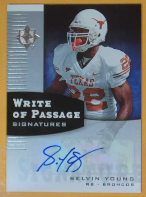 Selvin Young 2007 Ultimate Collection Write of Passage Signatures #WPSY - Image 1 of 2