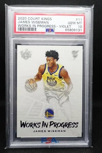 2020-21 NBA Court Kings JAMES WISEMAN #11 Works In Progress Rookie 40/49 PSA 10 - Picture 1 of 2