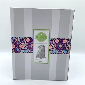 Calentador de cera Pug Dog Scentsy blanco cachorro acabado craquelado retirado eléctrico nuevo S2 - Imagen 1 de 19