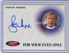 2017 James Bond Archives Final Edition A224 ROGER MOORE Autograph 