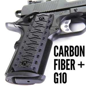 1911 Carbon Fiber G10 Katana Style KTactical Awesome Grip Ambidextrous Safety - Picture 1 of 12