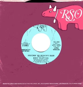 ERIC CLAPTON:  Knockin' On Heavens Door "Long Vwesion" / Short , DJ 45-RPM 5571 - Picture 1 of 3