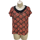 Anthropologie Robin K Womens Crochet Top Size Medium Lace Stretch Collared 