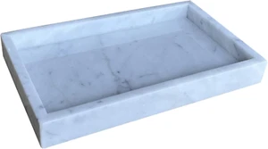 Natural Marble Elegant Jewelry Tray Small Stone Organizer for Dressroom/Bathroom - Picture 1 of 7