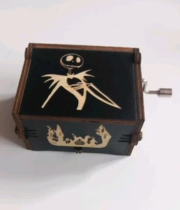 The Nightmare Before Christmas Music Box Hand Crank Musical Box Carved - Picture 1 of 7