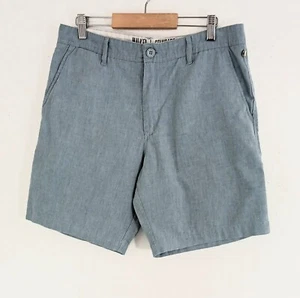Free World Men's Walker Standard Blue Chino Flat Front Shorts Size 30 - Picture 1 of 7