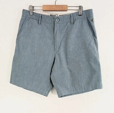 Pantalones Cortos Free World Para Hombre Walker Estándar Azul Chino Frente Plano Talla 30 Foto 1 de 4