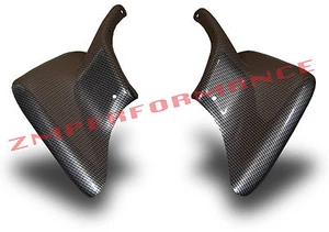 NUEVOS GUARDABARROS DELANTEROS HONDA TRX 450R 450ER 04 - 14 PLÁSTICO NEGRO FIBRA DE CARBONO CARRERA - Imagen 1 de 1