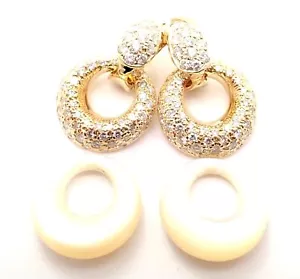 Raro! Orecchini a battente porta Van Cleef & Arpels oro giallo 18k diamante mocio - Foto 1 di 12