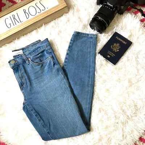 Ann Taylor LOFT Medium Wash Stretch Crop Skinny Jeans Leggings Jeggins 26/2 - Picture 1 of 12