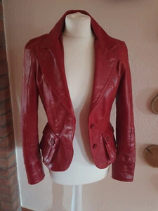 Damen Lederjacke rot Gr. 36 ( ital. Gr. 48 ) - Bild 1 von 5