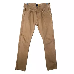J Crew 770 Jeans Mens 29x32 Garment Dyed Cotton Tan Dusty Camel Straight Fit - Picture 1 of 10