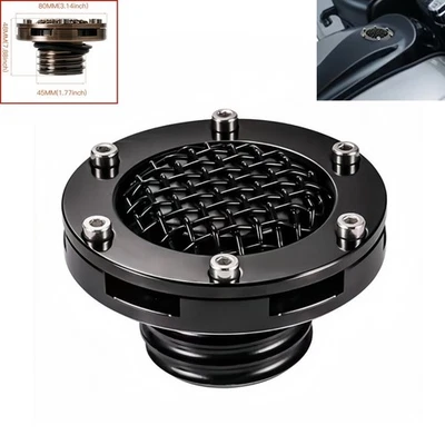 Tapa de tanque de combustible negra para Harley Sportster 883 1200 cubierta de tanque de combustible de malla Foto 1 de 4