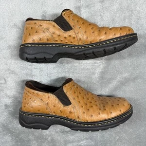 ARIAT Ostrich Leather ROPER Shoes Clogs Womens Size 7 Brown Slip On Tan Brown - Bild 1 von 8