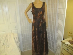 Ronni Nicole vintage sleeveless metallic 2 piece maxi dress - Picture 1 of 20