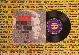 LP 45 7"FABRIZIO DE ANDRE' Preghiera in gennaio Si chiamava gesu' italy BLUEBELL - Picture 1 of 2