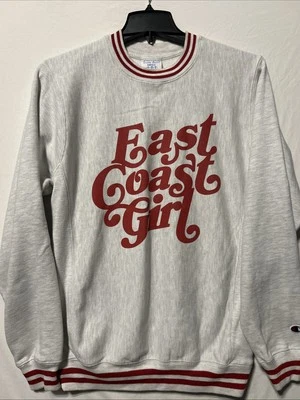 Sudadera Barstool Sports EAST COAST GIRL Champion tejido inverso cuello redondo S Foto 1 de 4