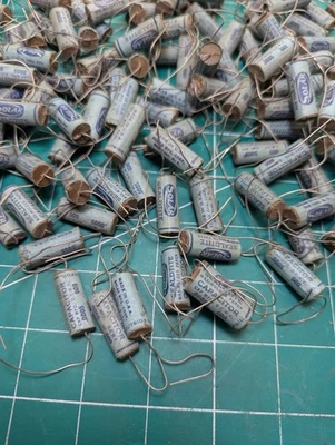 Nuevo de Lote Antiguo Solar Sealdtite .0005 uF, Condensadores de Cera 600VDC, A GRANEL 180ct, SIN PROBAR Foto 1 de 4